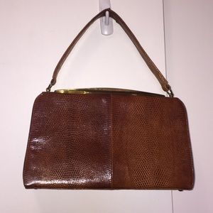 Vintage lizard skin handbag